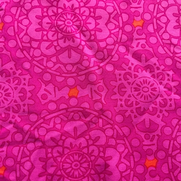 Lands’ End Cerise pink celestial geo tunic swim cover up dress. Size small - Picture 6 of 16